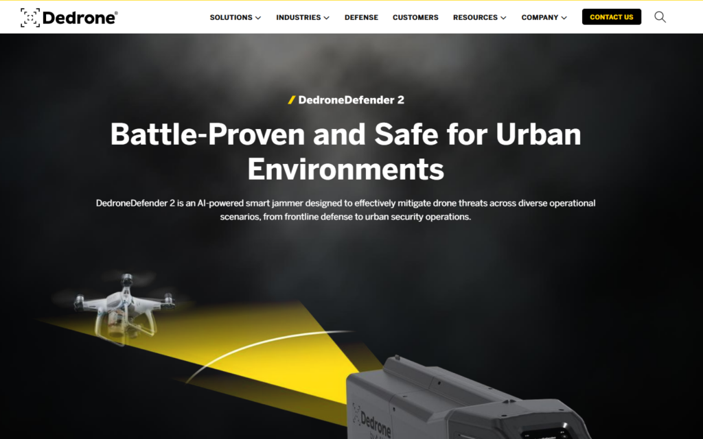 Dedrone anti-drone gun solution