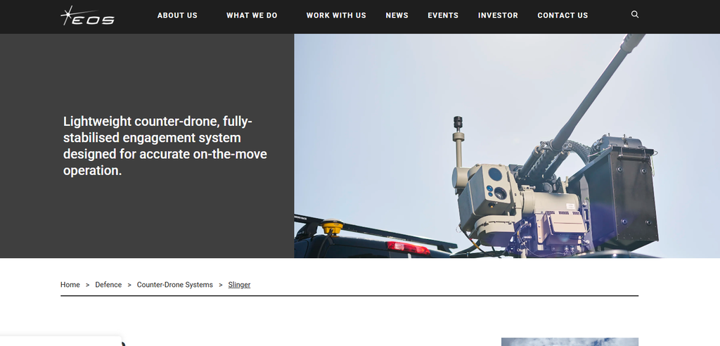 EOS Slinger Anti-Drone Weapons and Counter-UAS Systems for Complete Security